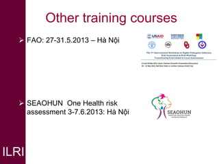 Supporting agriculture and health ministries to implement a national food safety policy based on risk-based approaches