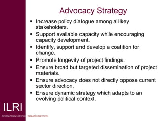 Supporting agriculture and health ministries to implement a national food safety policy based on risk-based approaches