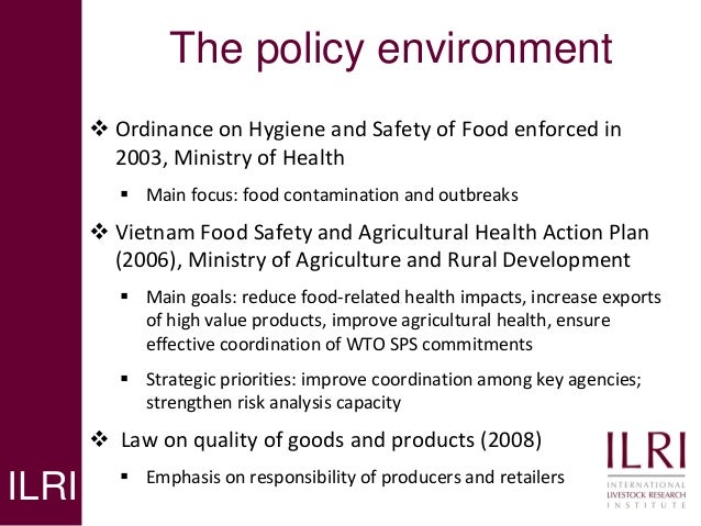 Supporting agriculture and health ministries to implement a national