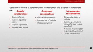 Risk based supplier qualification program | PPSX