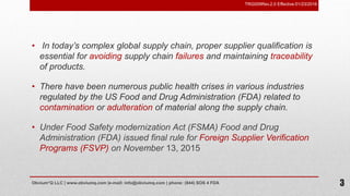 Risk based supplier qualification program | PPSX