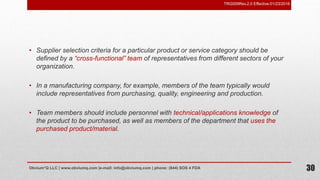 Risk based supplier qualification program | PPSX