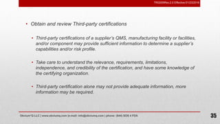 Risk based supplier qualification program | PPSX