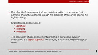 Risk based supplier qualification program | PPSX