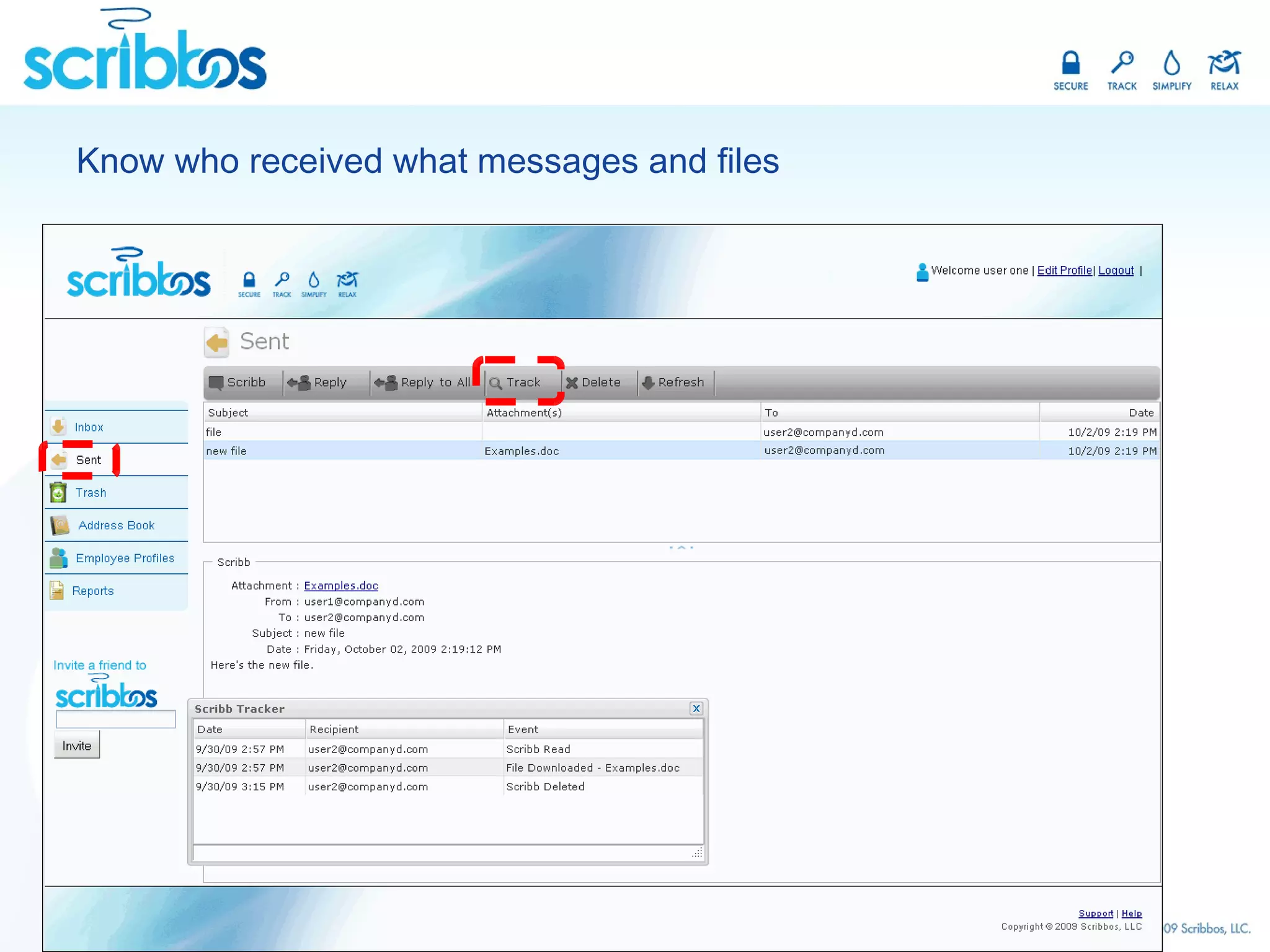 Know who received what messages and files 