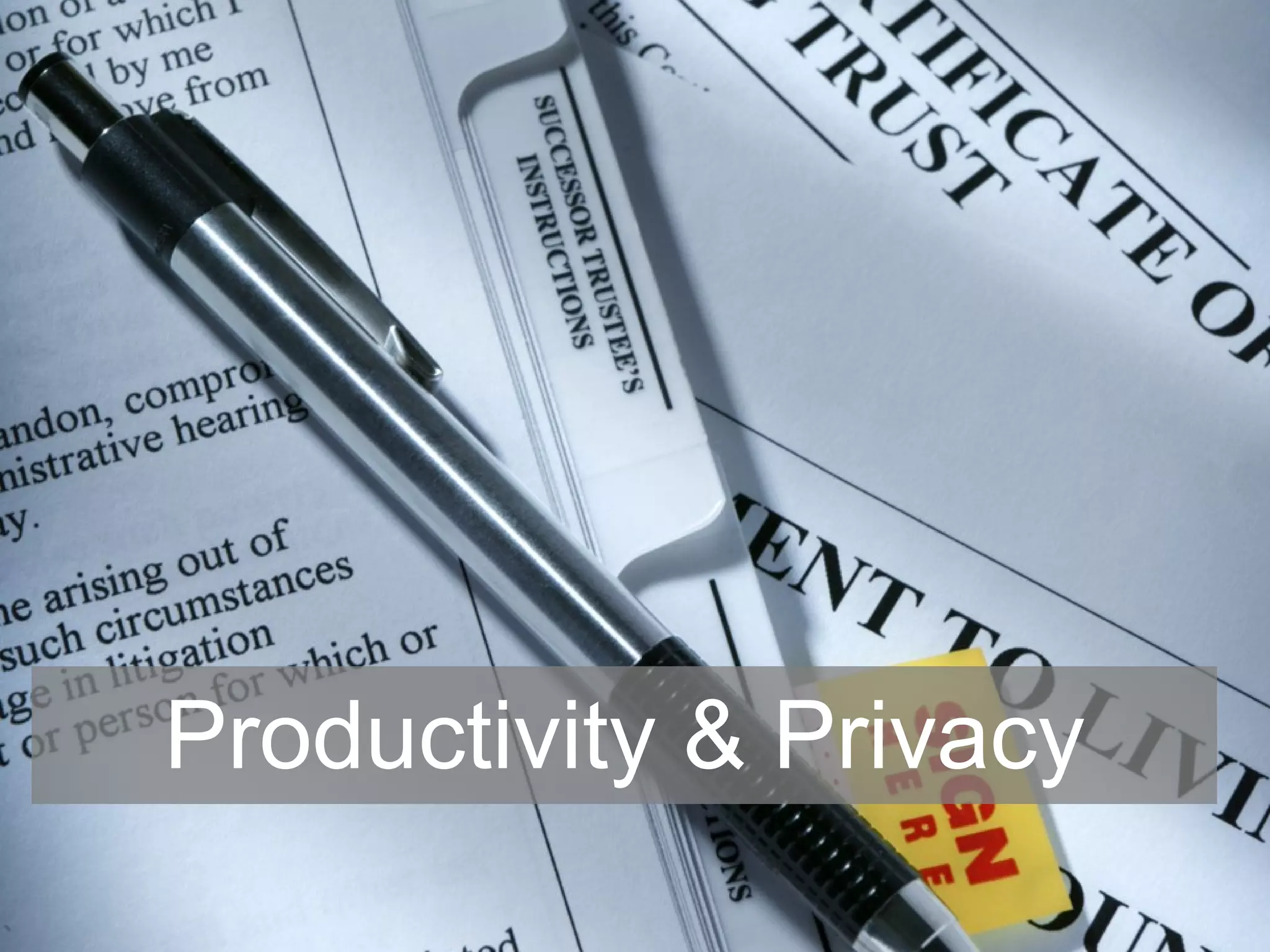 Productivity & Privacy 