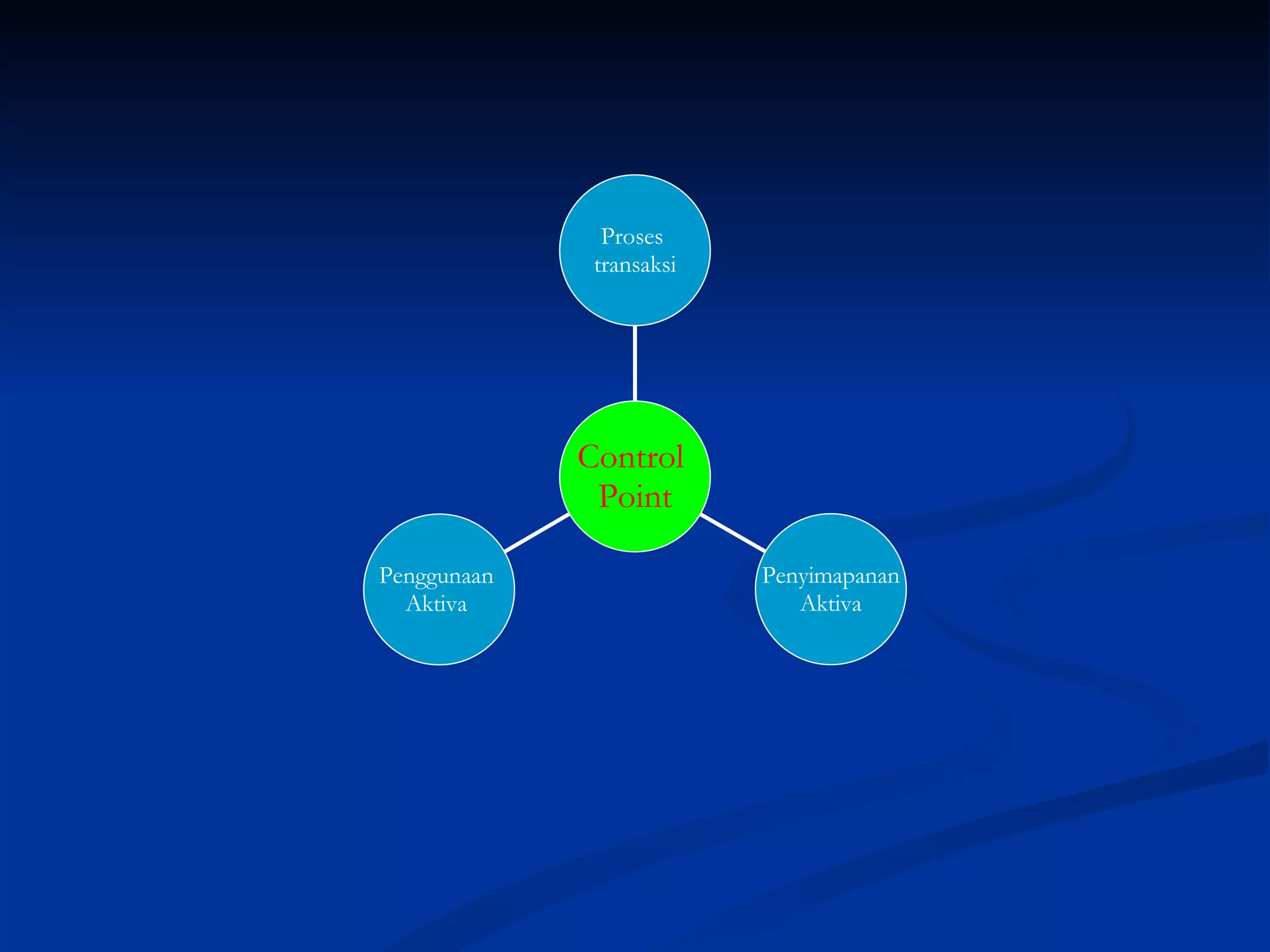 Penggunaan  Aktiva  Penyimapanan Aktiva Proses  transaksi Control  Point 