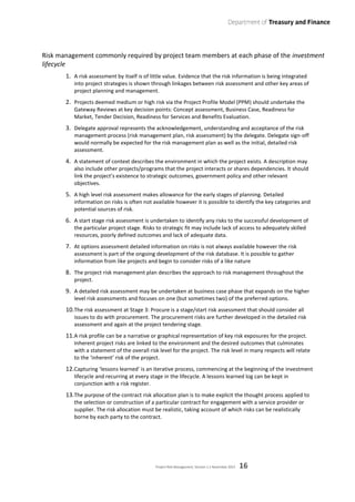Project Risk Management Guideline - Victorian Department of Treasury | PDF