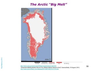 Paul Mahony 2013

The Arctic “Big Melt”

http://www.nasa.gov/topics/earth/features/greenland-melt.html
"Greenland Melting ...