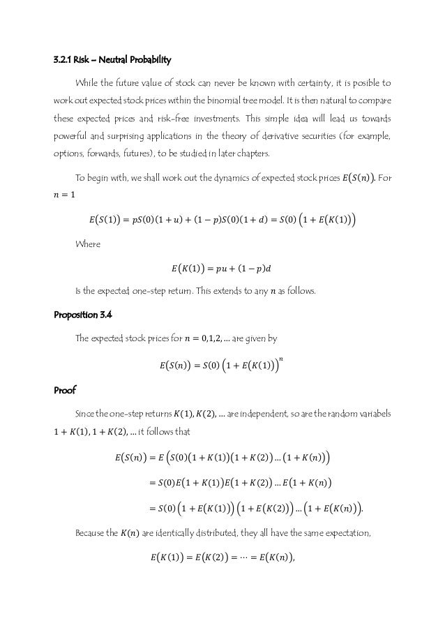 Risk Neutral Probability