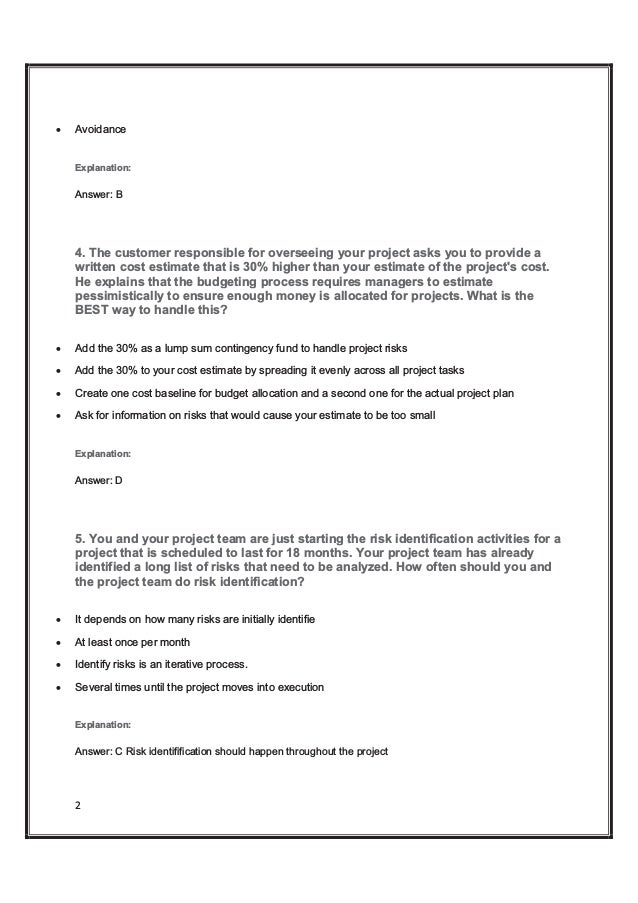 Risk 6 Questions 170