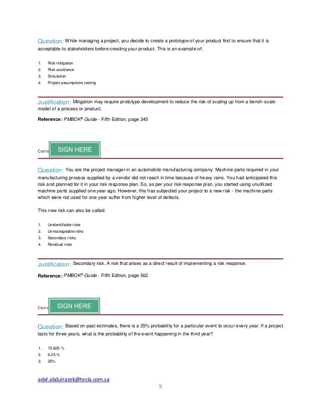 Risk 8 Pm Study Question Risk Management
