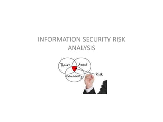 INFORMATION SECURITY RISK
ANALYSIS
 