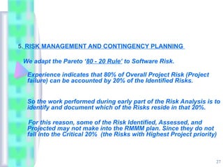 Risk analysis and management
