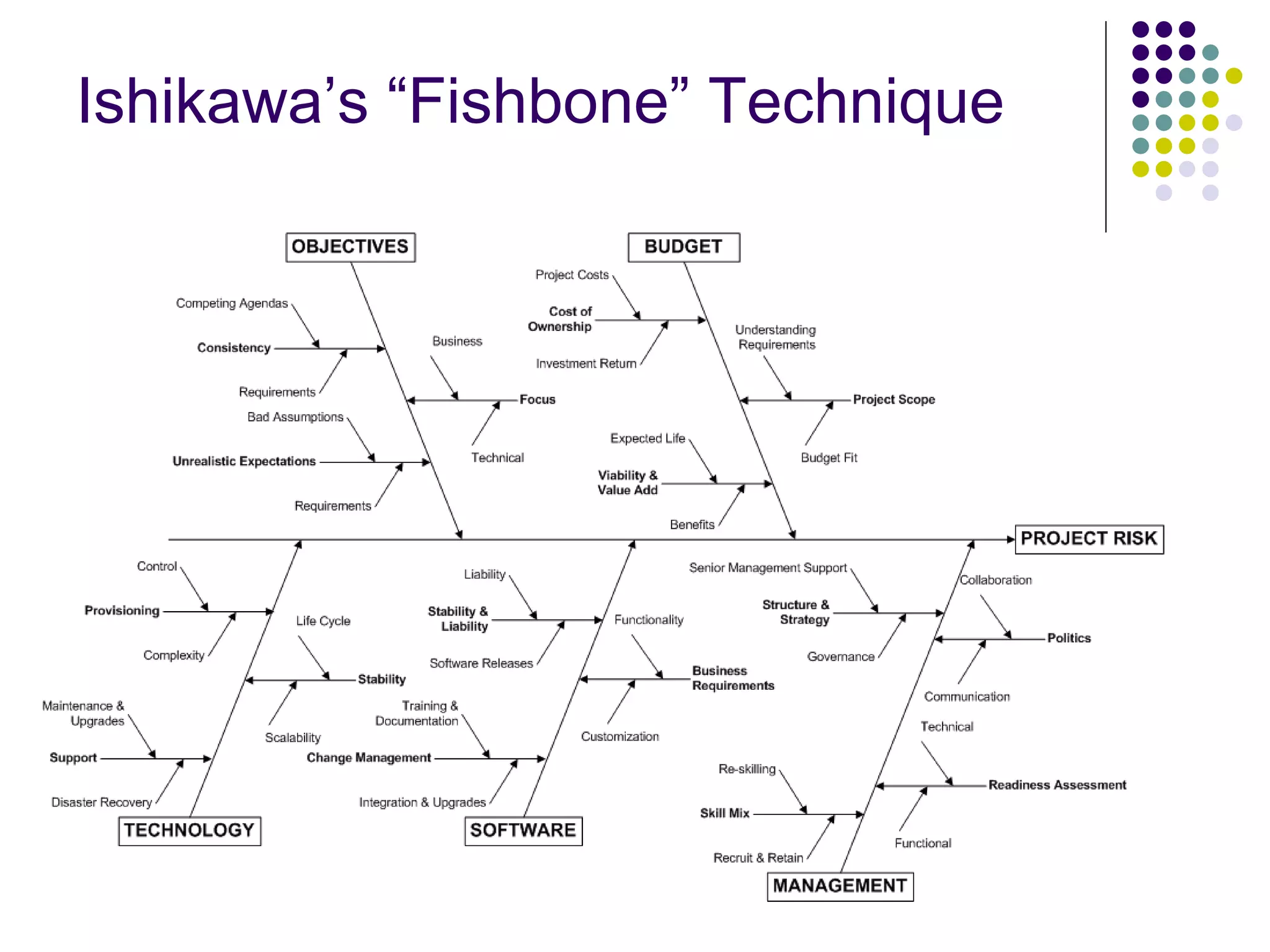 Ishikawa’s “Fishbone” Technique 