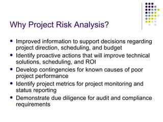 Risk Analysis In IT Projects - TNS09 | PPT