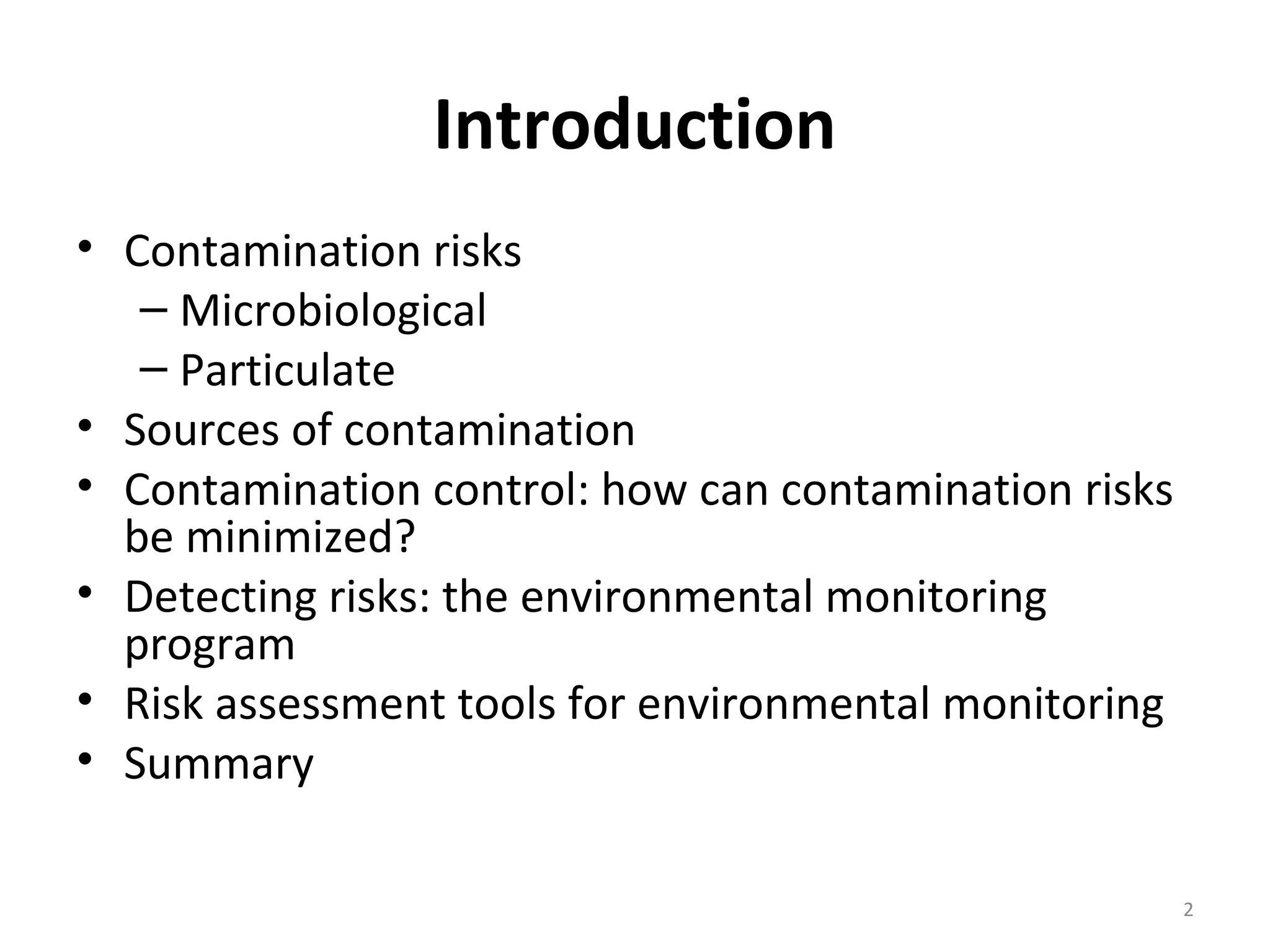 Risk analysis in sterile operation | PPT