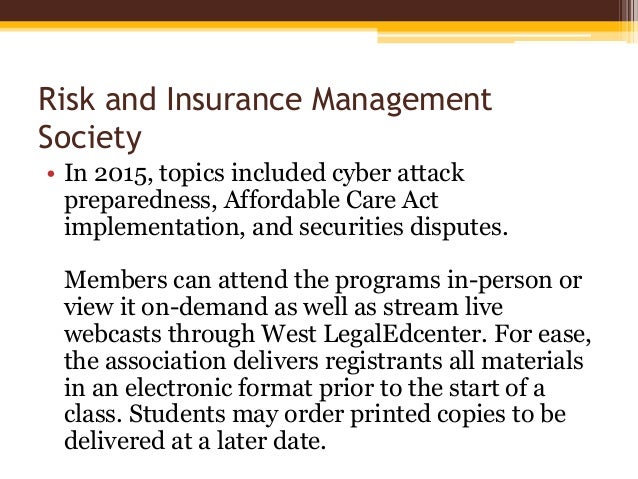 Risk and Insurance Management Society