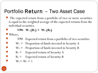 Investment Management Risk and Return | PPT
