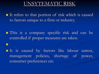 Risk and return | PPT