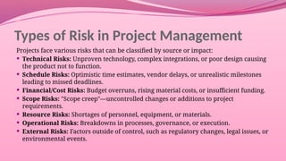 Missed Risks Comprehensive Guide to Project Management Risks and Mitigation ...