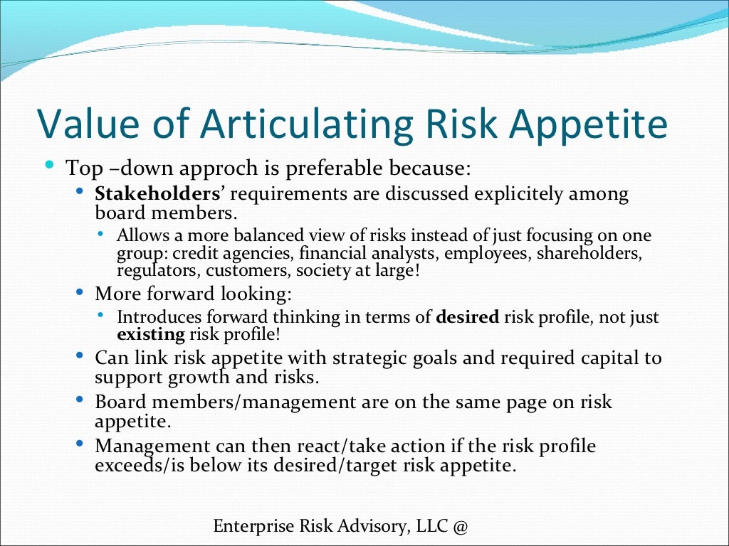 Risk Appetite