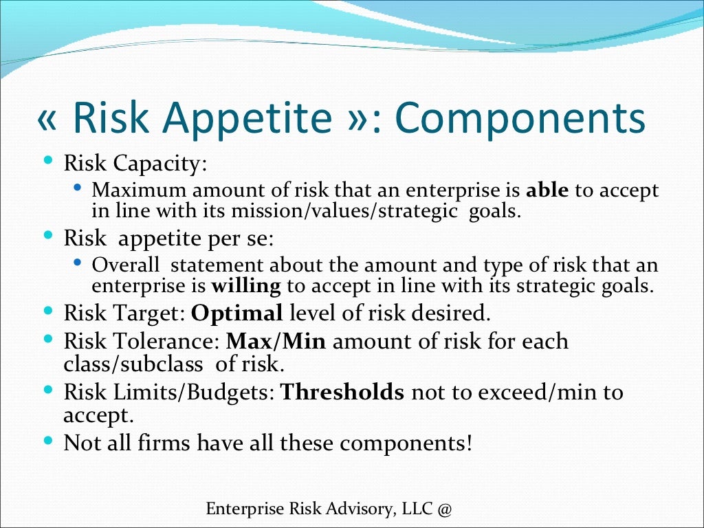 Risk Appetite