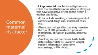 Pih Risk risk approach 2 family and reproductive | PPTX
