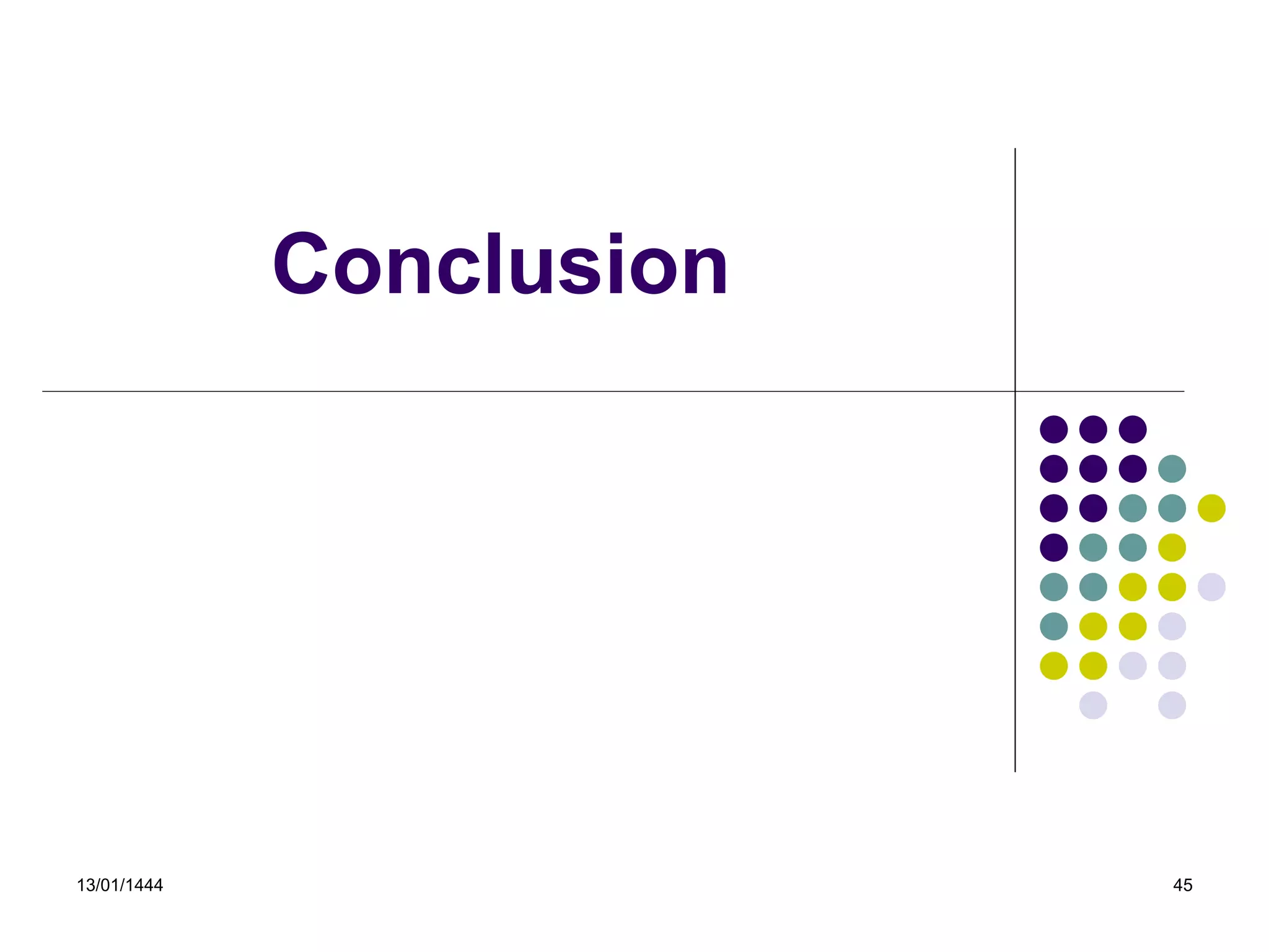 13/01/1444 45
Conclusion
 
