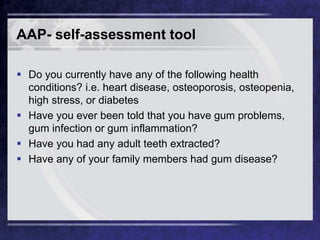 Risk assessment in periodontology | PPTX