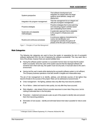 System Development Risk Assessment Level Model Example Risk assesment template | PDF