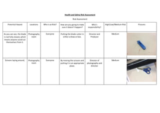 Risk assessment | DOCX