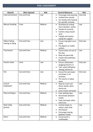 Risk assessment | DOCX