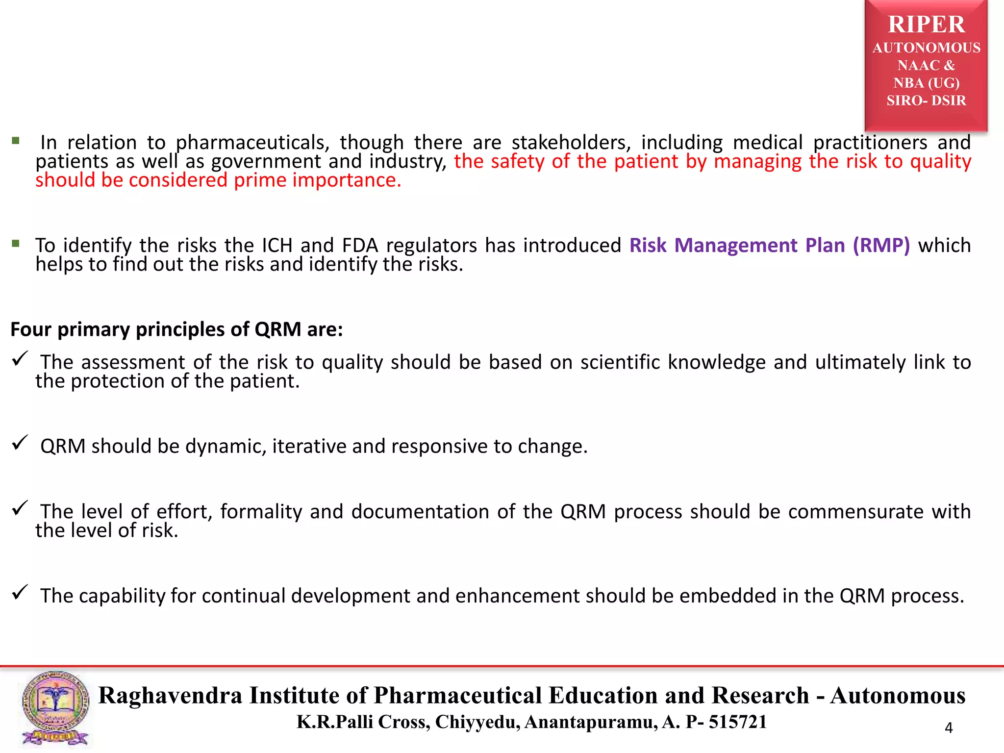RISK ASSESSMENTS (QMS) | PPTX