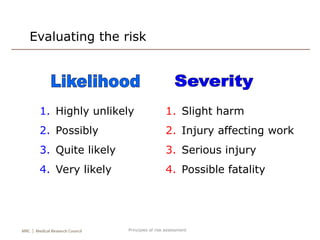 Serious Risk Vsa Risk Assessment According to NEBOSH RRC IGC .ppt