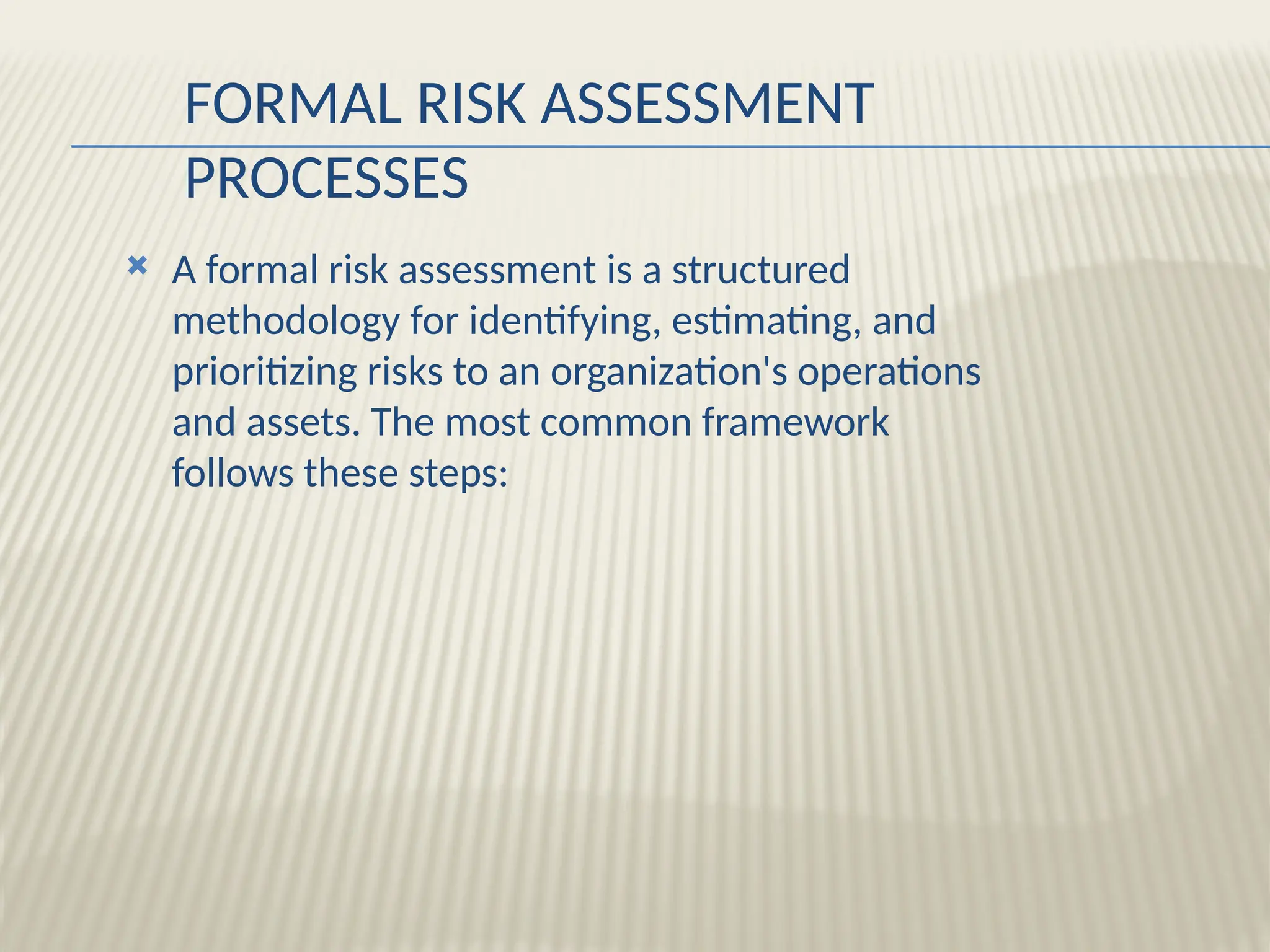 Formal risk assessment processes for learners | PPTX