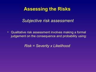 Risk assessment and management | PPT