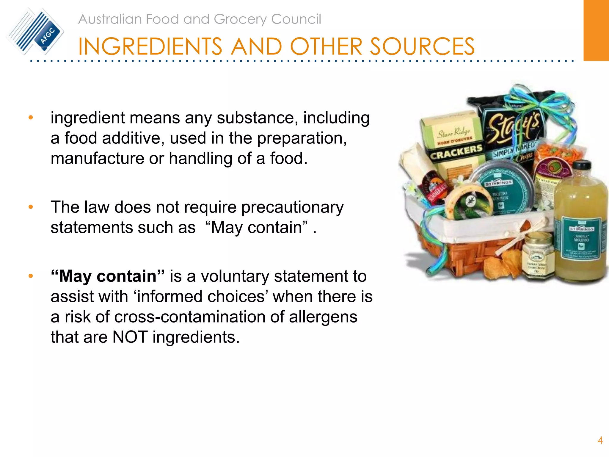 Ingredient Risk Management Risk Assessment and Management Strategies for Food Allergens | PDF