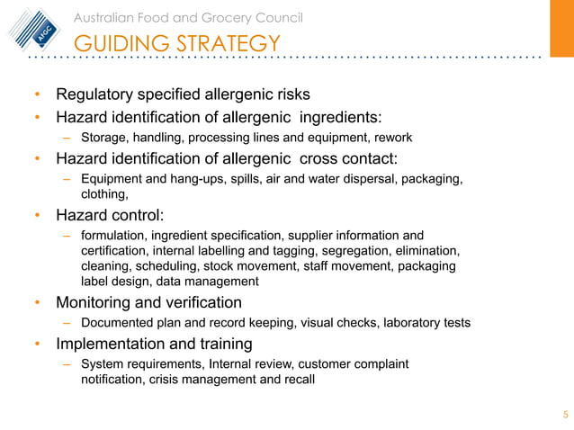 Risk Assessment and Management Strategies for Food Allergens | PDF ...