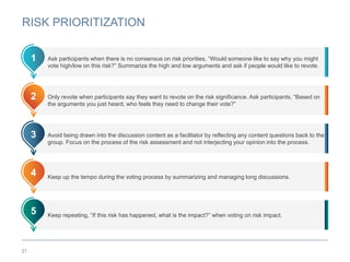 Risk assessment facilitation guide | PPTX