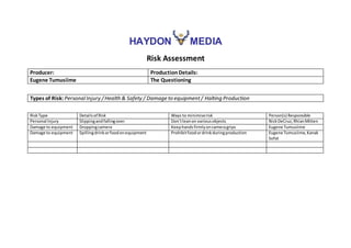 Risk Assessment | PPT