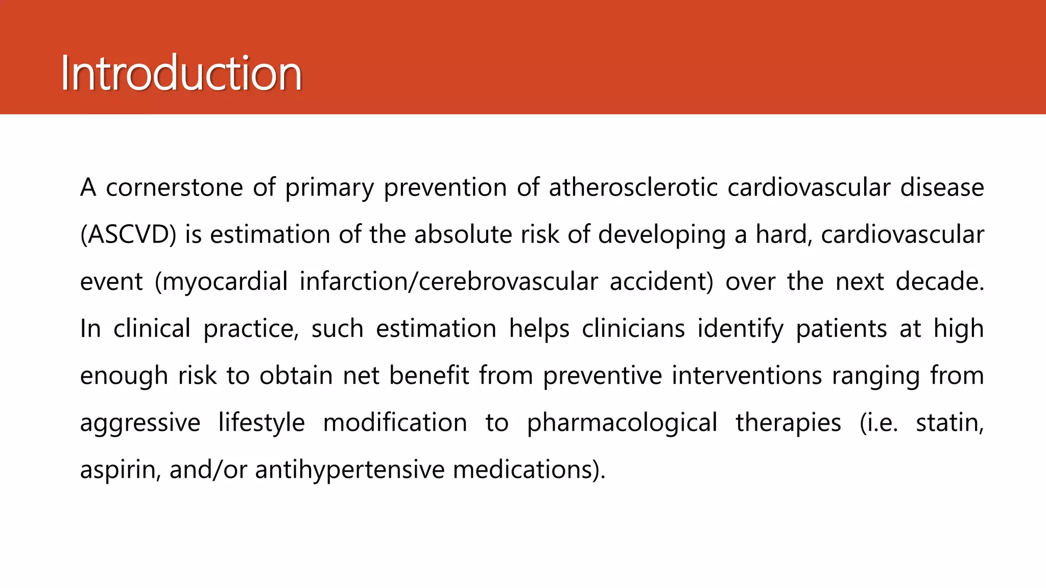 Risk assessment for cardiovascular disease prevention | PDF