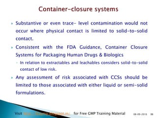 Risk Assessment for Control of Elemental Impurities. | PPTX