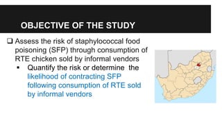 Risk assessment for staphylococcal food poisoning due to consumption of street vended chicken