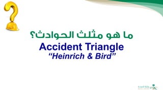 Accident Triangle
“Heinrich & Bird”
 