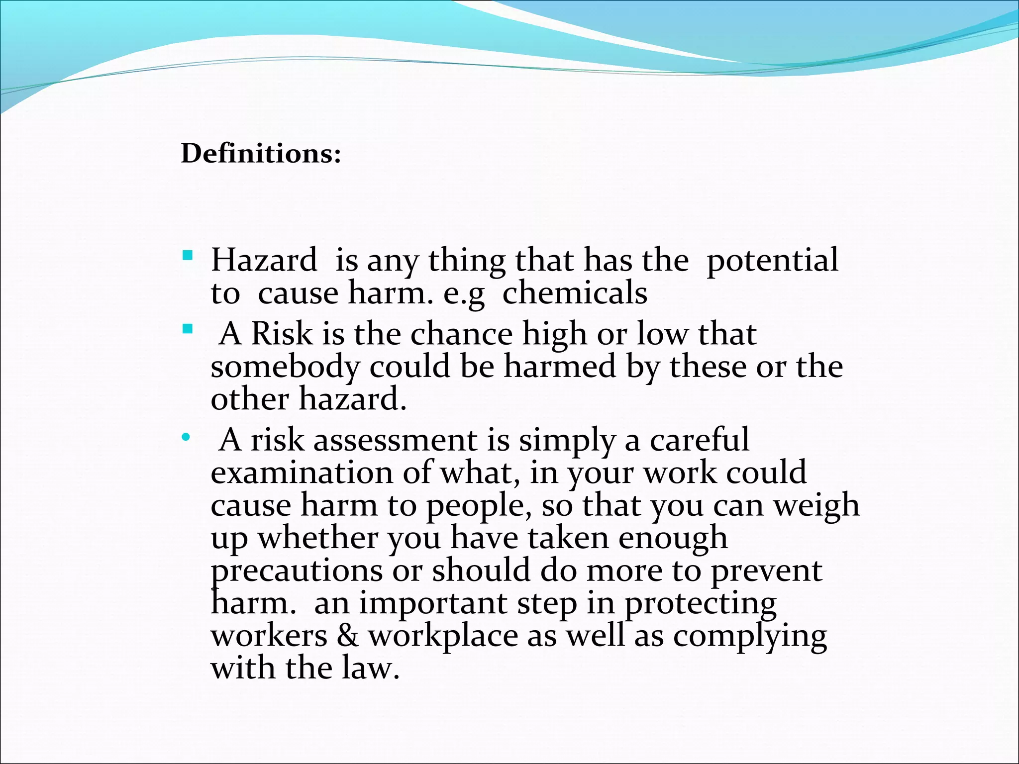 Risk assessment in dyeing final presentation/ Risk Assessment In Dyeing
