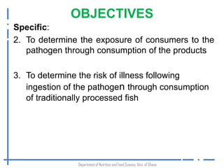 Risk assessment for Listeria monocytogenes in hot-smoked fish in informal markets in Madina, Accra
