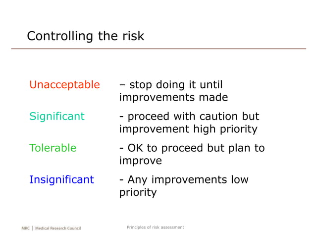 Risk assessment presentation 1 | PPT | Medical Health