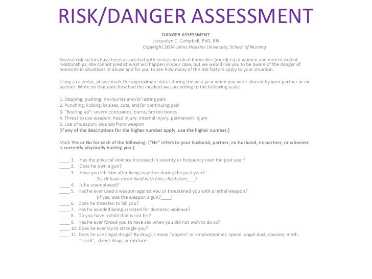 Risk assessment safety plans 101