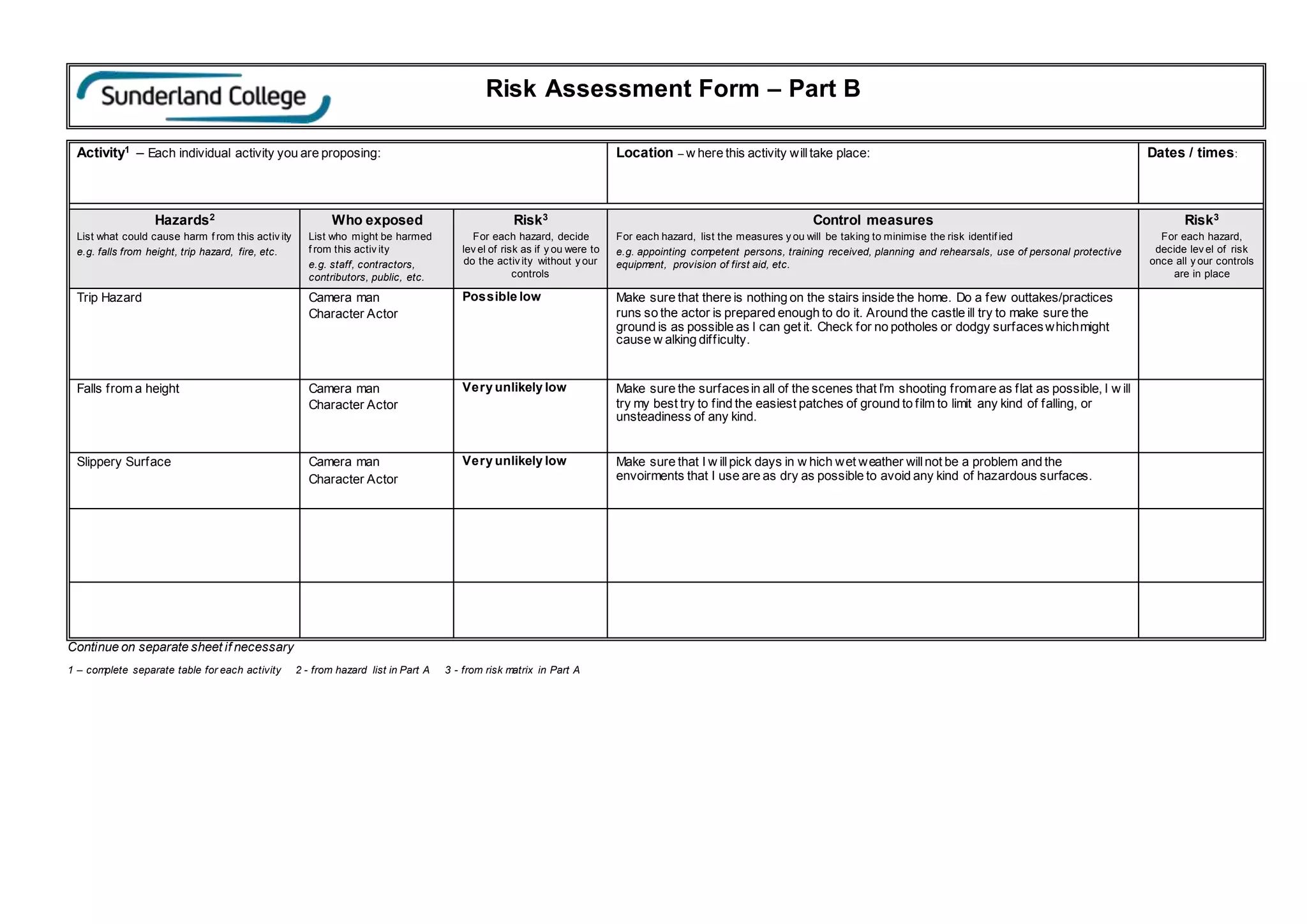 Risk assessment template | PDF